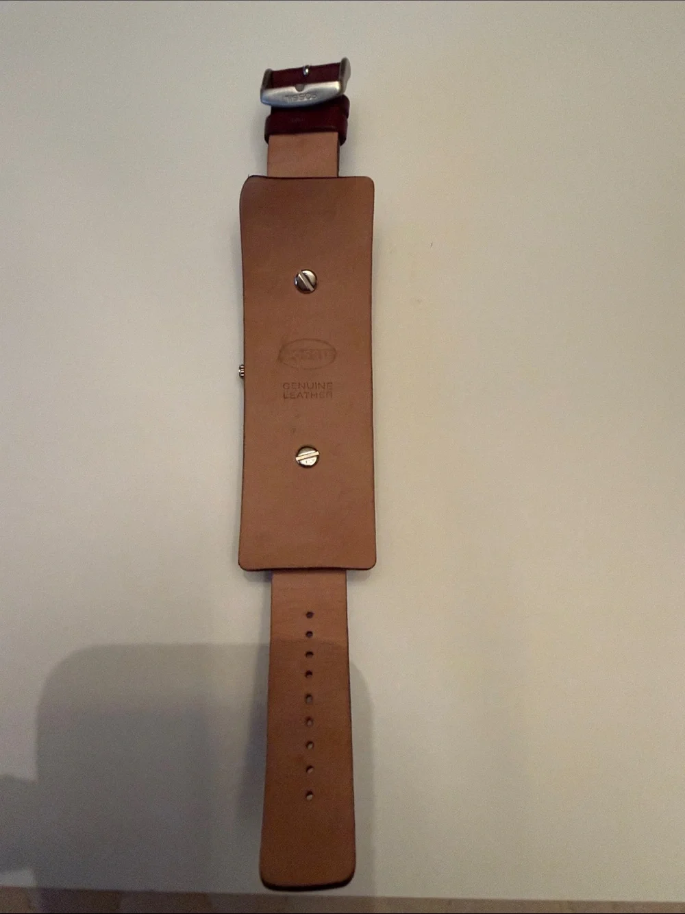 Fossil Brown Leather Wide Cuff Watch with Silver Case - Picture 3 of 4
